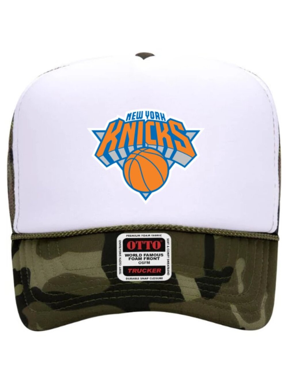 NEW - CAMO NEW YORK KNICKS HAT - TRUCKER HAT